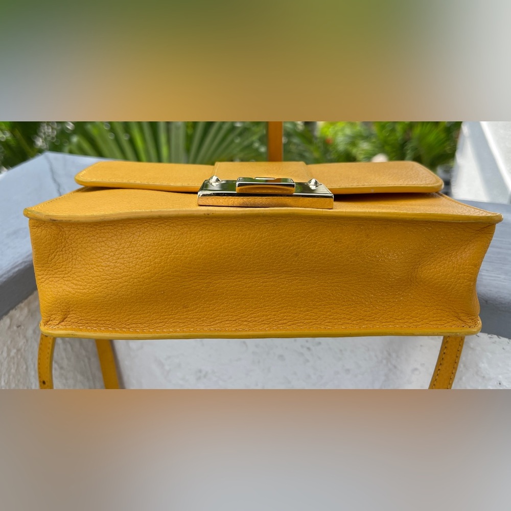 Jimmy Choo EUC Leather Crossbody/Shoulder Bag W/Cert of Auth Mustard Yellow - Picture 12 of 16